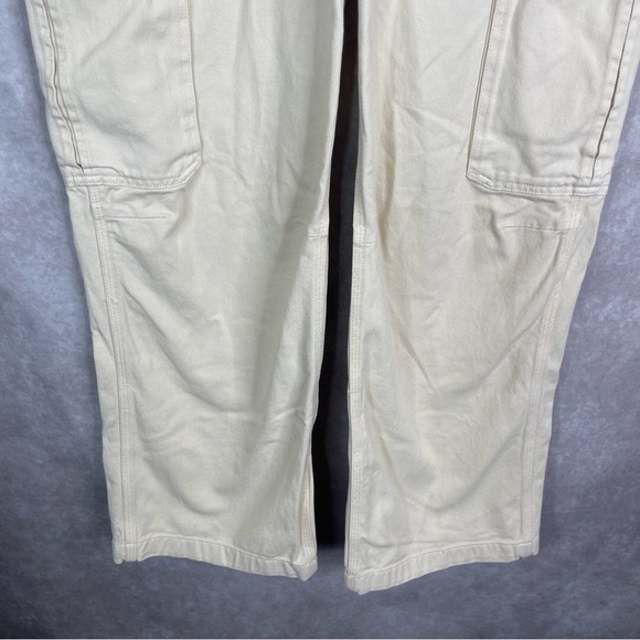 Tna x Aritzia The Corbett Mid-Rise Cargo Pants In Cream Women's Size 2 - Picture 8 of 9